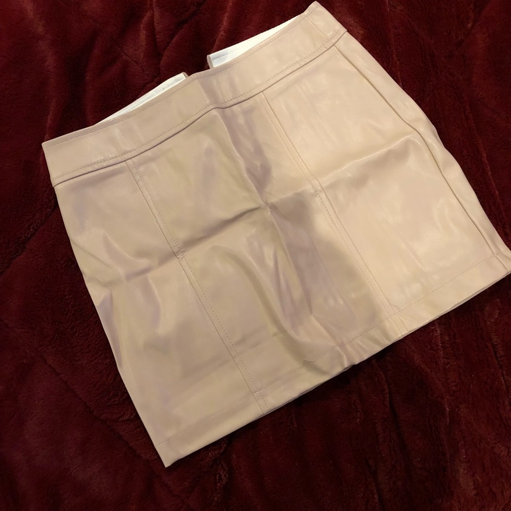 Faux leather skirt
